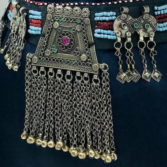 Vintage Kuchi Belt: Tribal Belly Dance Belt with Coins & Beads main image 9